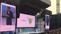 CEO Google Sundar Pichai membuka sesi keynote Google I/0 2017. Liputan6.com/Jeko Iqbal Reza 