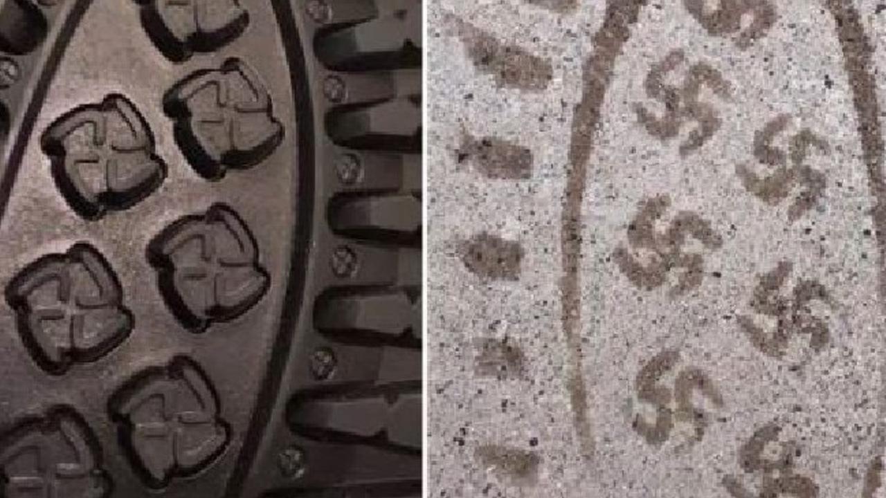 Geger Cetakan Lambang Swastika di Sol Sepatu Bot Militer