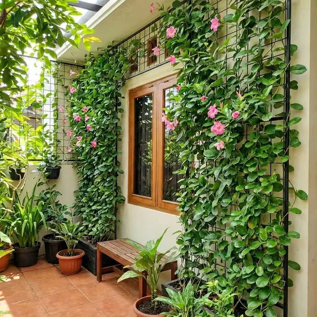Desain Teras Rumah Kecil Tapi Asri dengan Kebun Vertikal
