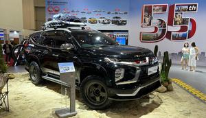 Mitsubishi Pajero Sport tampil gagah di Gaikindo Jakarta Auto Week (GJAW) 2025. (Liputan6.com/Septian Pamungkas)