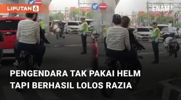 Beredar video viral terkait 2 orang pengendara motor yang langgar aturan lalu lintas. Aksi tersebut terjadi ketika sedang diadakan razia di jalanan