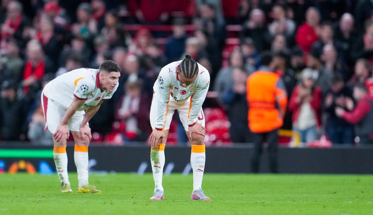Kemenangan ini membalikkan keadaan setelah Liverpool kalah 0-1 pada leg pertama di Istanbul. Galatasaray akhirnya harus mengakhiri perjalanan mereka di Liga Champions musim ini. (AP Photo/Jon Super)