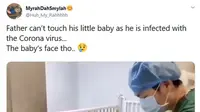 Kisah Pilu Bayi Terinfeksi Virus Corona Minta Peluk Sang Ayah dari Ruang Isolasi