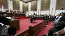 Suasana persidangan Lanjutan dugaan kasus penistaan agama yang dilakukan  Basuki T Purnama di Auditorium Kementan, Jakarta Selatan, Selasa (17/1). Sidang ke-6 ini juga mendengarkan 2 saksi penyidik dari Polres Bogor. (Liputan6.com/Resa Esnir/Pool)