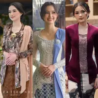 Lihat di sini beberapa potret gaya berkebaya Sarah Menzel, tunangan Azriel Hermansyah.