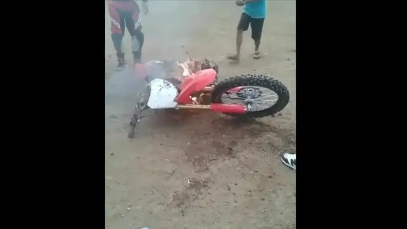 Honda CRF 150L terbakar