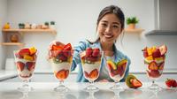 resep puding buah cup ©Ilustrasi dibuat AI