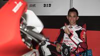 Gerry Salim akan mengawali balapan seri kedua Asia Talent Cup 2017 di Sirkuit Losail, Qatar, Sabtu (25/3/2017), dari posisi ketiga. (AHRT)