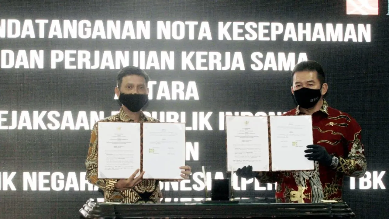 Kejaksaan Agung bersama seluruh Kejaksaan Tinggi menjalin kerja sama dengan BNI. (Dok BNI)