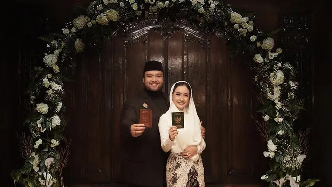 Potret Cita Citata saat akad nikah
