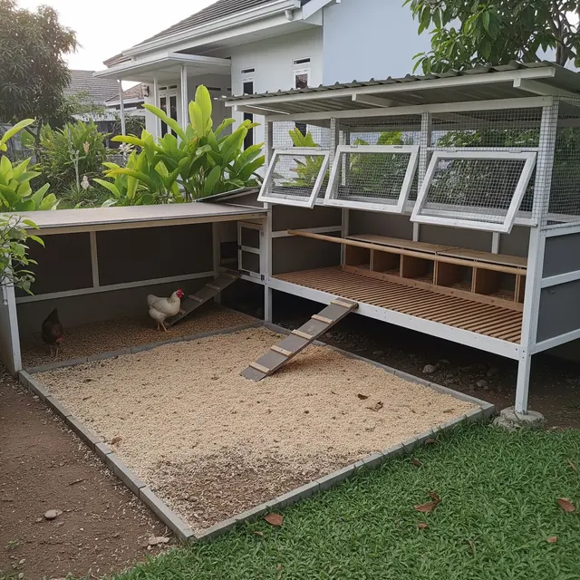 9 Model Kandang Ayam Rumahan yang Tidak Bau dan Mudah Dibersihkan, Beternak Higienis
