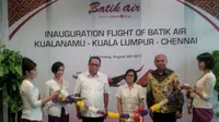 Penerbangan Perdana Batik Air rute Kualanamu-India (Foto: Reza Efendi/Liputan6.com)