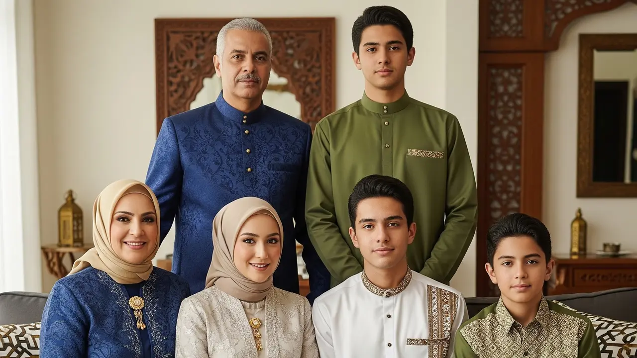 Foto Keluarga saat Lebaran (Gemini AI)