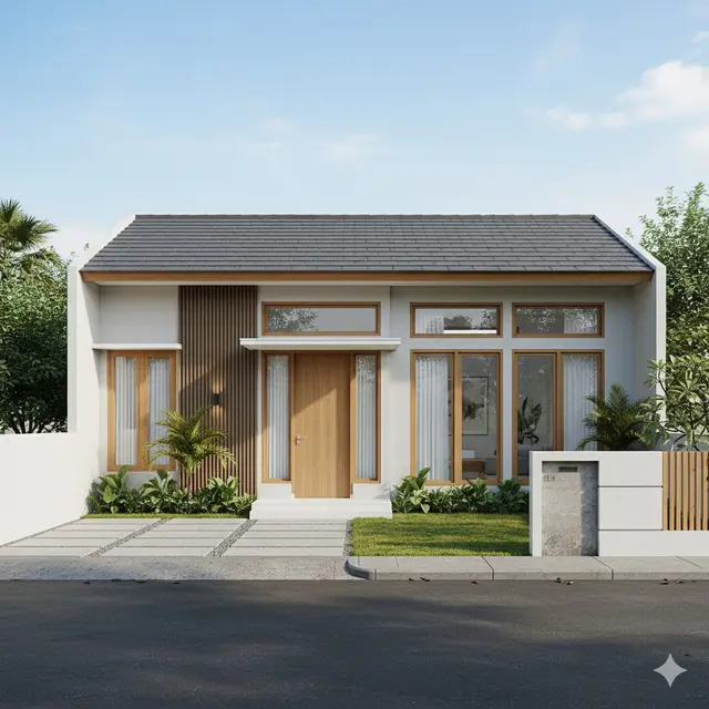 Model Rumah 7x12 Modern 2025 Low Budget untuk Keluarga Muda. Gemini