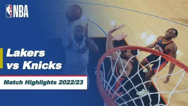 Berita video highlights pertandingan musim reguler NBA 2022/2023 antara New York Knicks melawan LA Lakers, Rabu (1/2/23). Knicks kalah 123-129 dari Lakers.