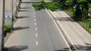 Suasana jalanan di Jakarta terlihat sangat lenggang pada hari pemilihan Presiden, Rabu (9/7/14). (Liputan6.com/Faizal Fanani)