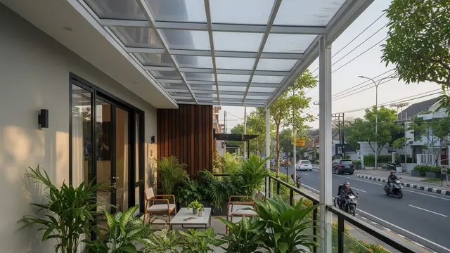 Desain Teras untuk Rumah yang Menghadap Jalan Raya