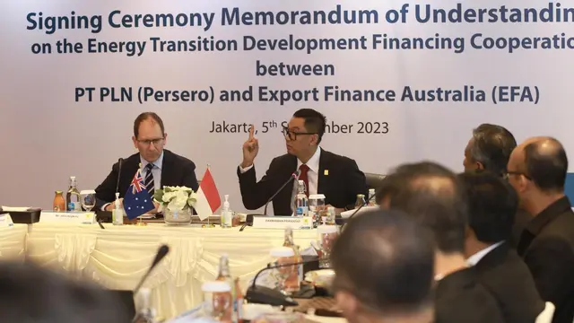 PT PLN (Persero) menjajaki kerja sama dukungan pembiayaan hijau dengan perusahaan Export Finance Australia (EFA)