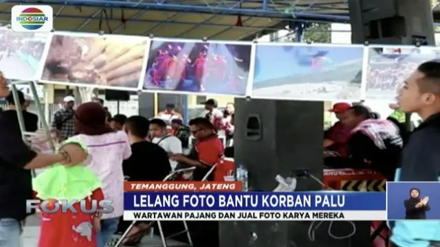 Komunitas Wartawan di Temanggung, Jawa Tengah, bantu korban bencana di Sulawesi Tengah dengan melelang ratusan foto.