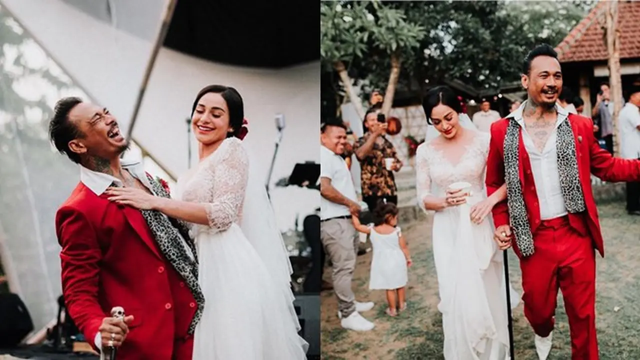 Penuh Kebahagiaan, Ini 7 Momen Resepsi Pernikahan Jerinx SID dan Nora Alexandra
