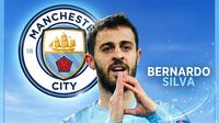 Ilustrasi Bernardo Silva di Manchester City. (Bola/AFP/Gemini)