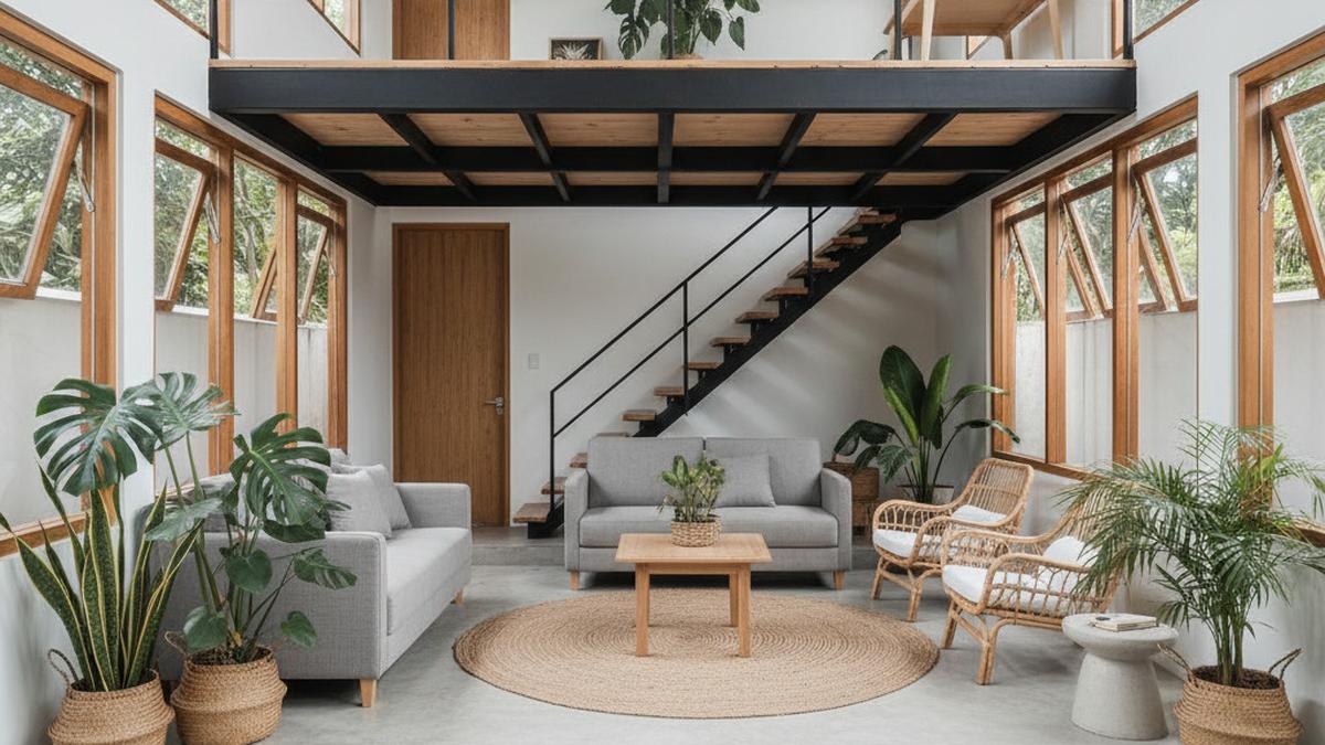 10 Inspirasi Rumah Mungil Mezzanine, Desain Cantik &amp; Hemat Budget 2025