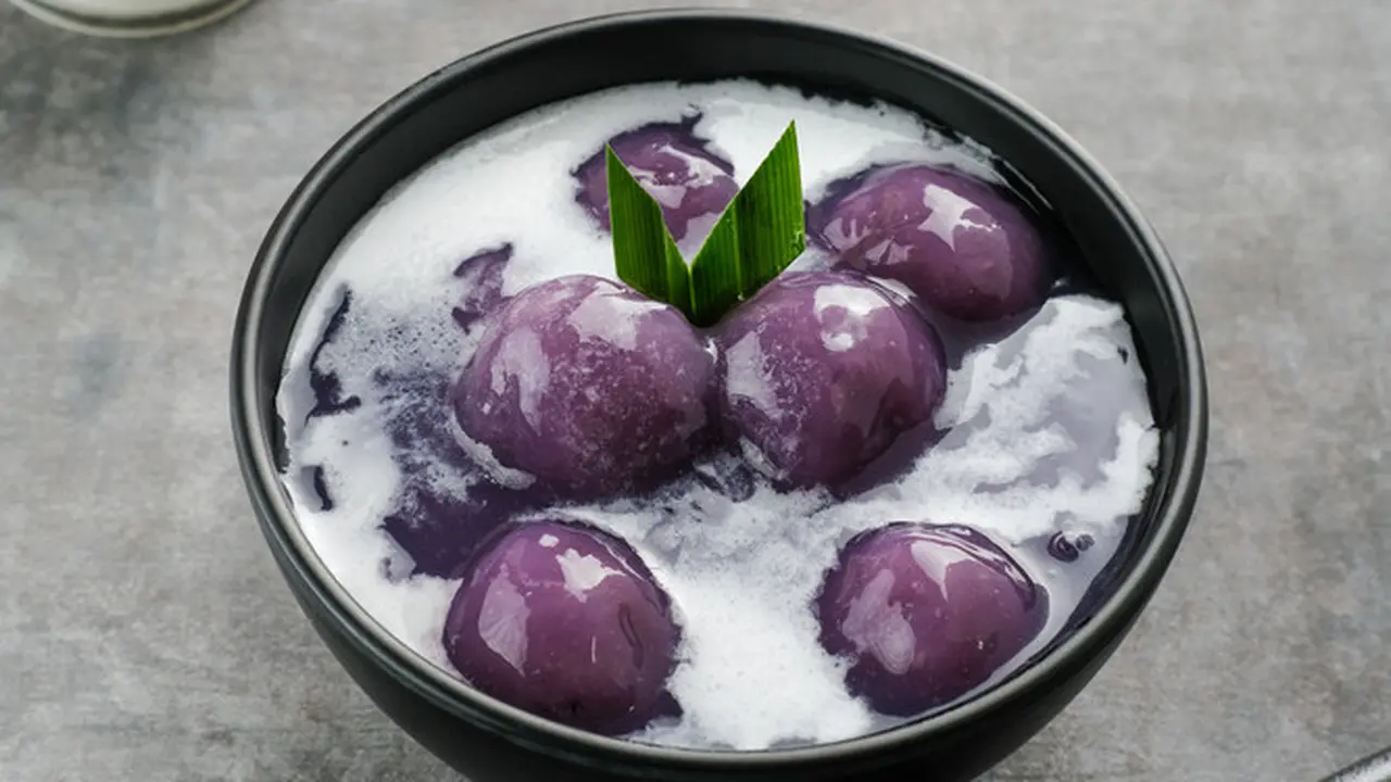 bubur sumsum candil ubi ungu