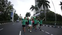Road to MAIR bersama para pacer, yaitu Fun Run 6,2K yang diadakan pada Minggu (21/8) dengan diikuti lebih dari 500 peserta dari 20 komunitas di Senayan Park, Jakarta.