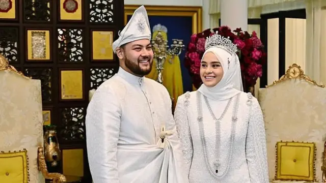 Potret Royal Wedding Puteri Kerajaan Pahang Malaysia, Afzan Aminah. [@houseofpahang]