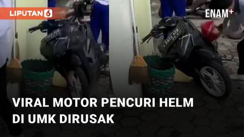 VIDEO: Viral Motor Pelaku Pencurian Helm di Universitas Muria Kudus Dirusak