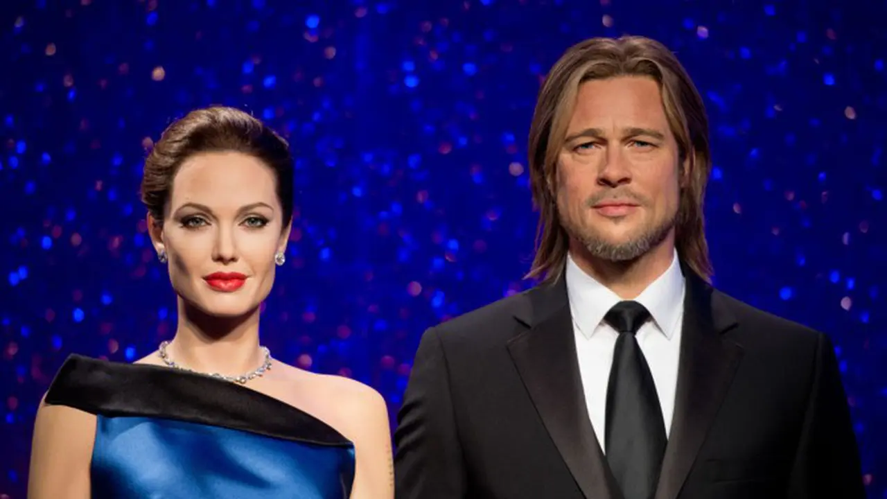 patung lilin brangelina
