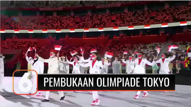 Pembukaan Olimpiade Tokyo 2020 berlangsung di Olympic Stadium, Tokyo, Jepang. Kontingen Indonesia dipimpin oleh atlet selancar Indonesia, Rio Waida, yang memiliki darah Jepang dari ibunya.