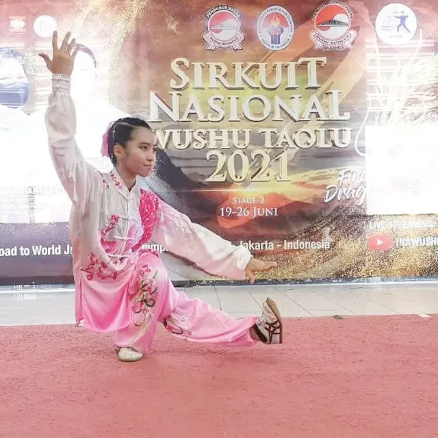 6 Potret Maria Luna Ferisha, Putri Chris John Sekaligus Atlet Wushu yang Jarang Tersorot