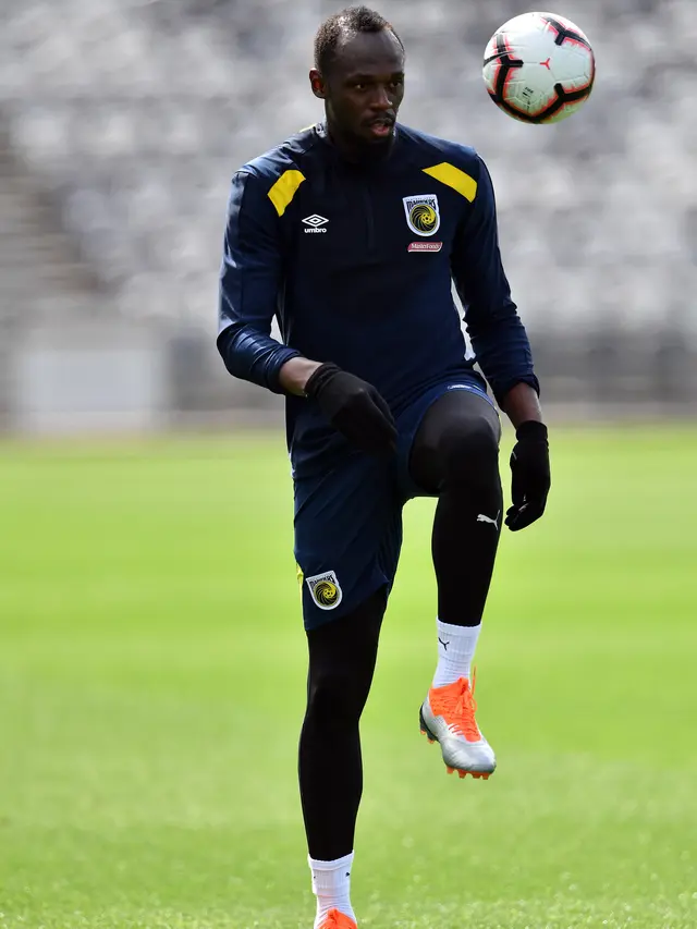 Intip Latihan Pelari Tercepat Usain Bolt Jelang Debut Jadi Pesepak Bola