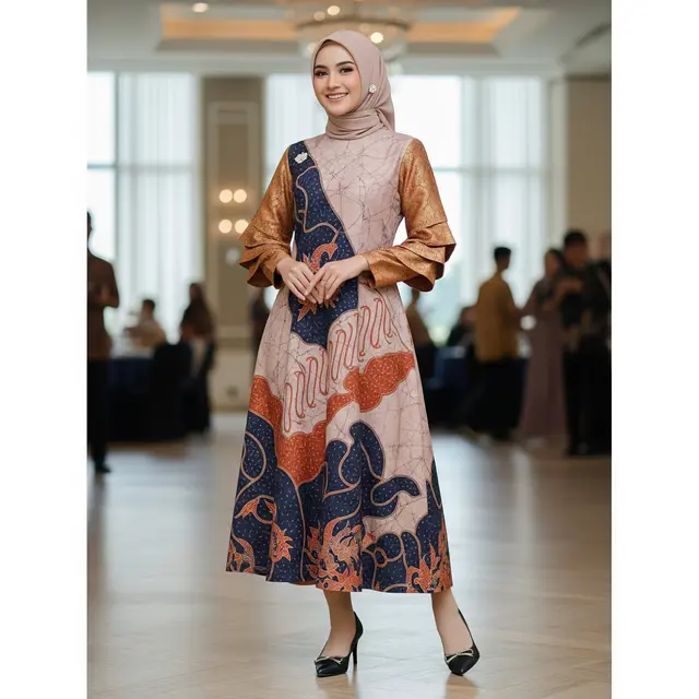 Model Brokat Tumpuk di Lengan