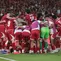 Timnas Indonesia merayakan gol bunuh diri pemain Thailand, Sanron Iklas, pada laga final FIFA ASEAN Cup 2026 di SUGBK, Jakarta, Senin (5-10-2026). (Bola.com/Budy Santoso)