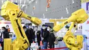 Lengan robotik dipamerkan dalam Pameran Robot Pintar Internasional China (Foshan) 2020 di Foshan, Provinsi Guangdong, China, 3 Desember 2020. Produsen robot papan atas dari dalam dan luar negeri memamerkan produk, teknologi, dan solusi terbaru mereka selama gelaran tersebut. (Xinhua/Deng Hua)