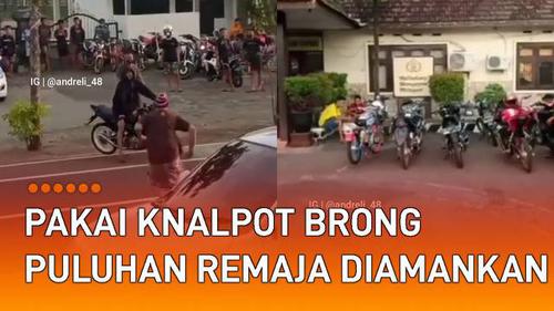 VIDEO: Berulah Pakai Knalpot Brong, Puluhan Remaja Diamankan di Madiun