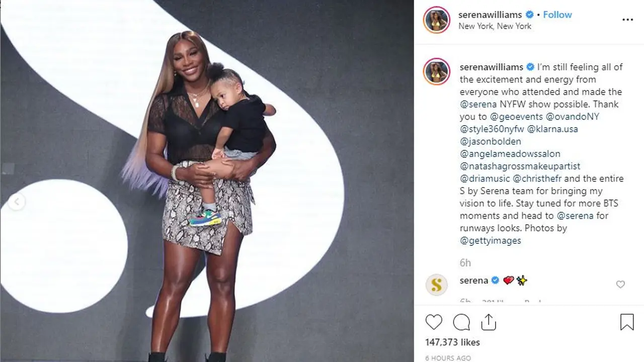Debut Label Fesyen di NYFW 2019, Serena Williams Hadirkan Model Berhijab