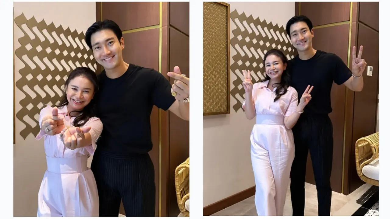 Penyanyi Rossa bertemu Choi Siwon Super Junior (Foto: Instagram itsrossa910)