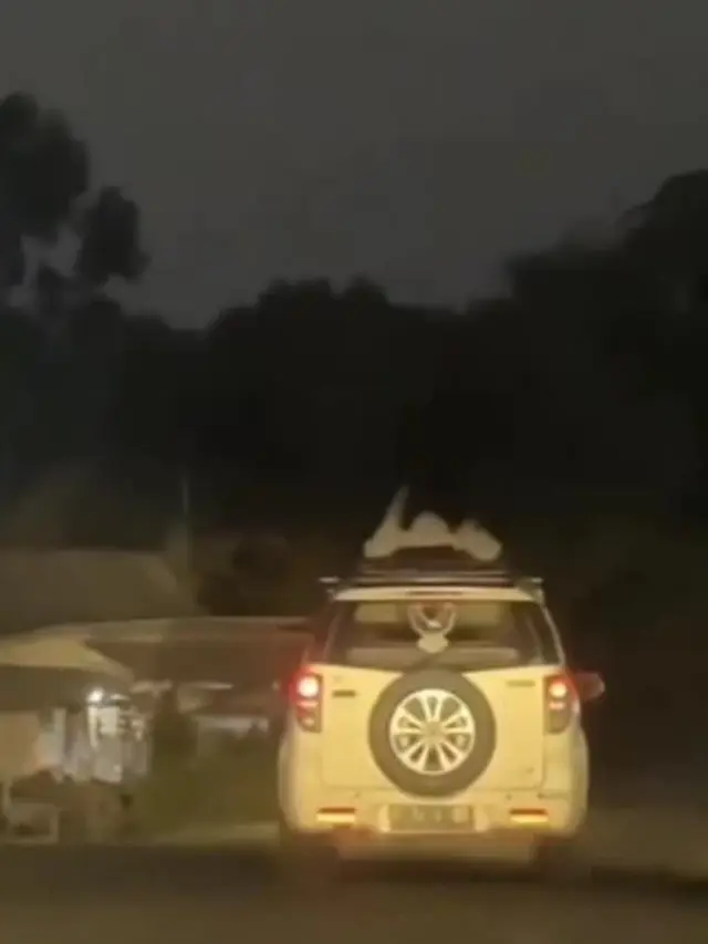 Heboh Video Penampakan Putih di Atas Kap Mobil, Bikin Merinding