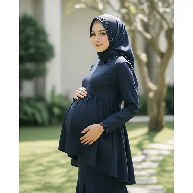 Model Gamis untuk Perut Besar. Foto: Gemini