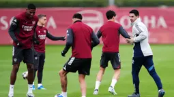 Arsenal memiliki rekor yang sangat nyaman menghadapi tim Spanyol di Liga Champions, mencatat tujuh kemenangan beruntun melawan wakil La Liga. Mereka juga tengah bersaing ketat dengan Manchester City dalam perebutan gelar juara Premier League. (John Walton/PA via AP)