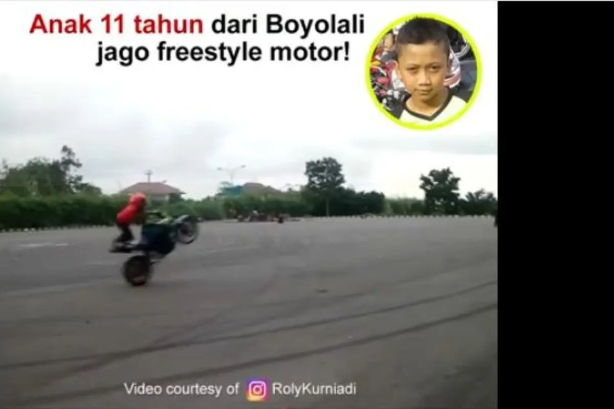 Ini Wahyu Nugroho, Bocah Asal Boyolali yang Jago Freestyle Motor