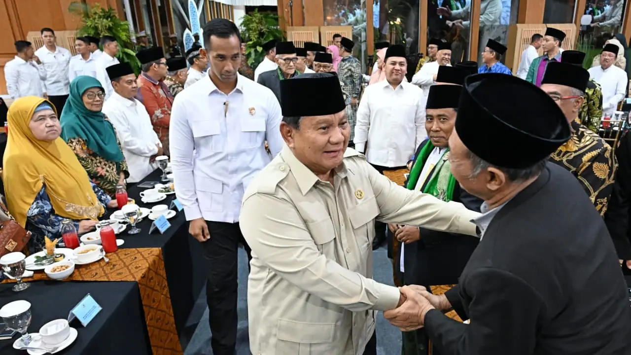 Momen Prabowo Silaturahmi Bareng Ulama, Pendakwah, hingga Pimpinan Ponpes di Istana
