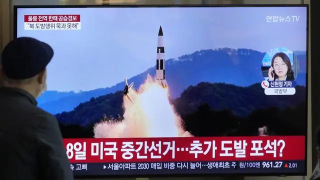 Korea Utara Luncurkan Rudal Balistik ke Lepas Pantai Timur Korea Selatan