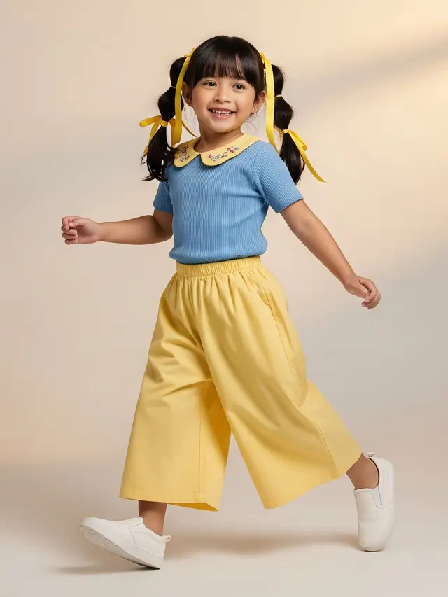 Model Celana Panjang Anak Perempuan yang Lucu dan Elegan Gaya Kulot Bahan Premium