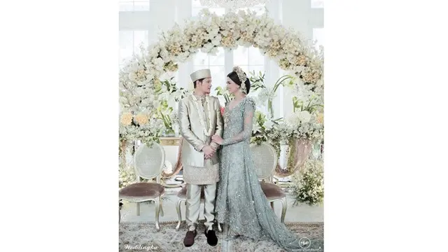 6 Momen Pernikahan Syamsir Alam dan Bunga Jelitha, Beri Maskawin 25 Gram Emas