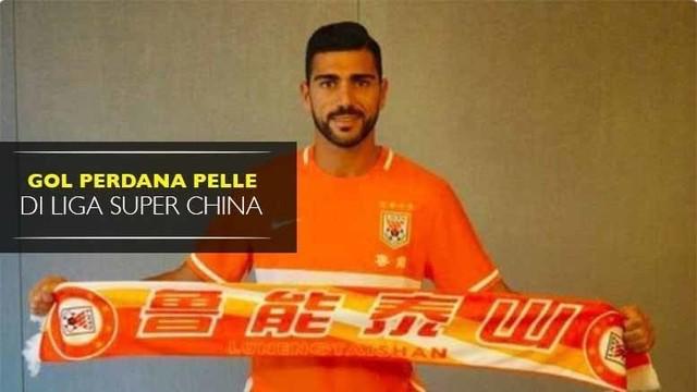 Graziano Pelle berhasil mencetak gol pertamanya untuk Shandong Luneng di Liga Super China.
