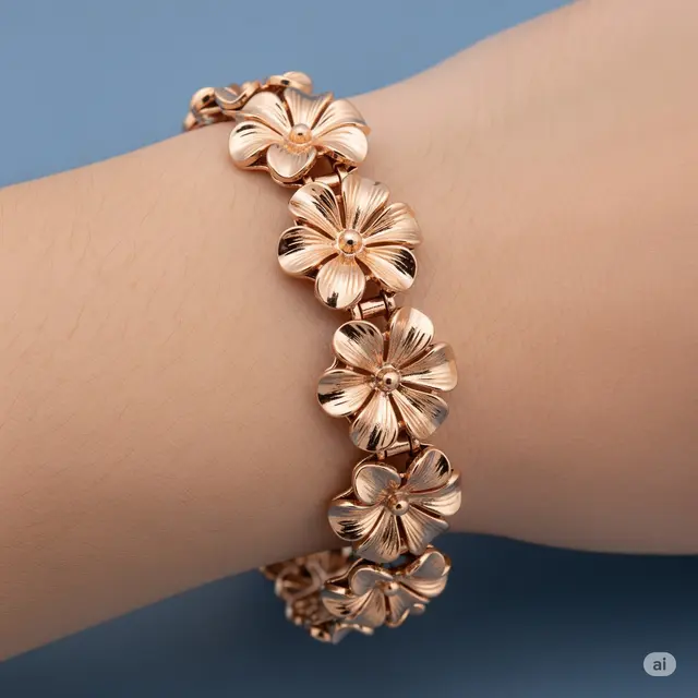 Model Gelang Suasa 5 Motif Bunga Terkini.
